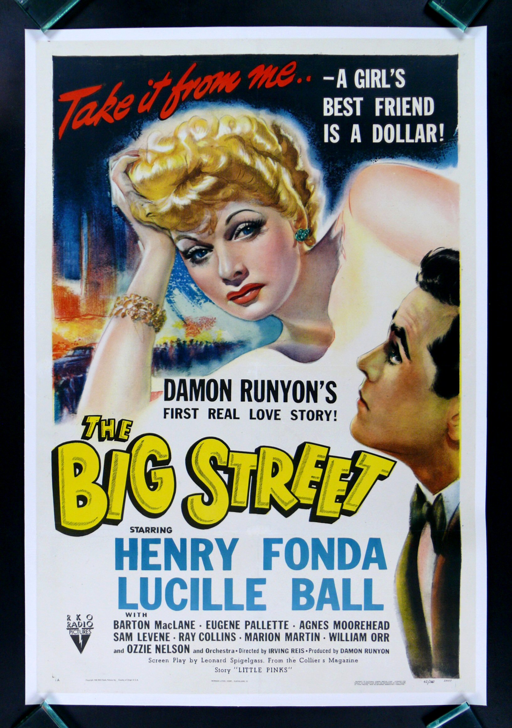 BIG STREET * 1942 LUCILLE BALL I LOVE LUCY MOVIE POSTER  