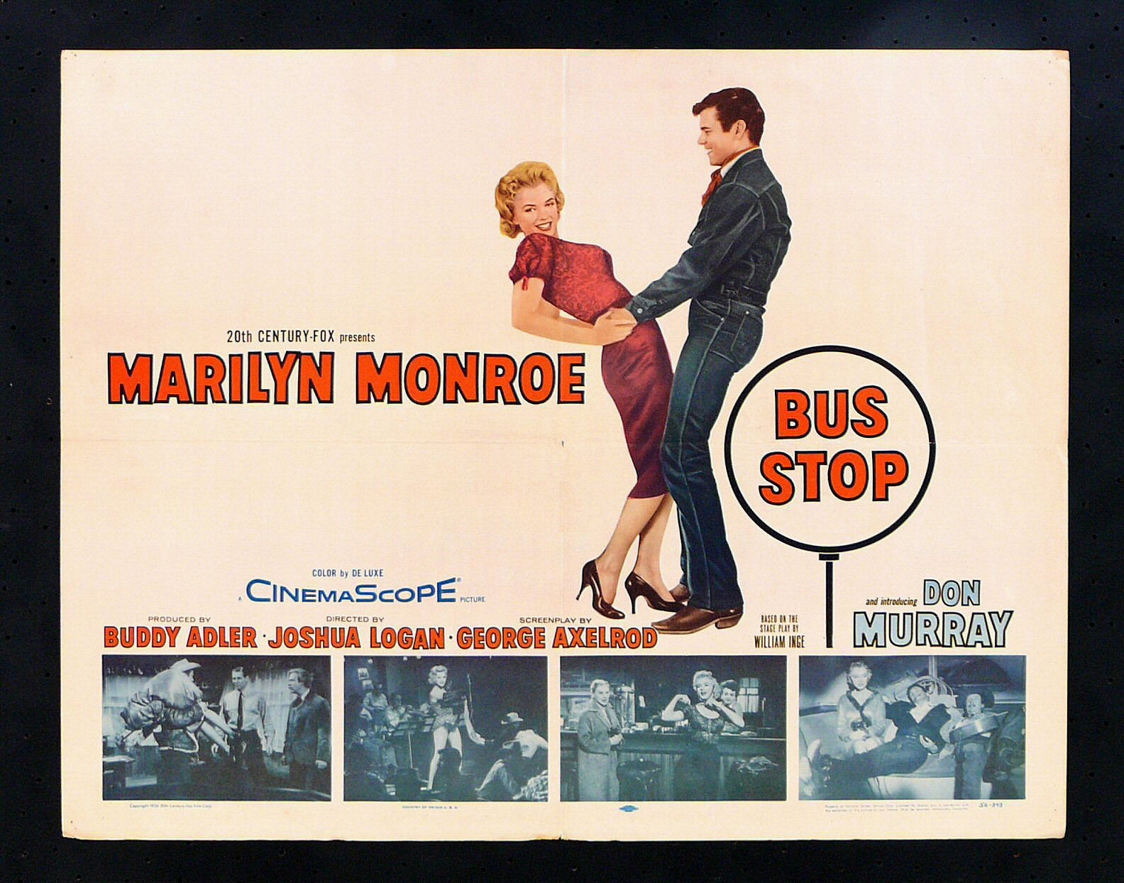 BUS STOP * 1956 MARILYN MONROE ORIGINAL MOVIE POSTER  