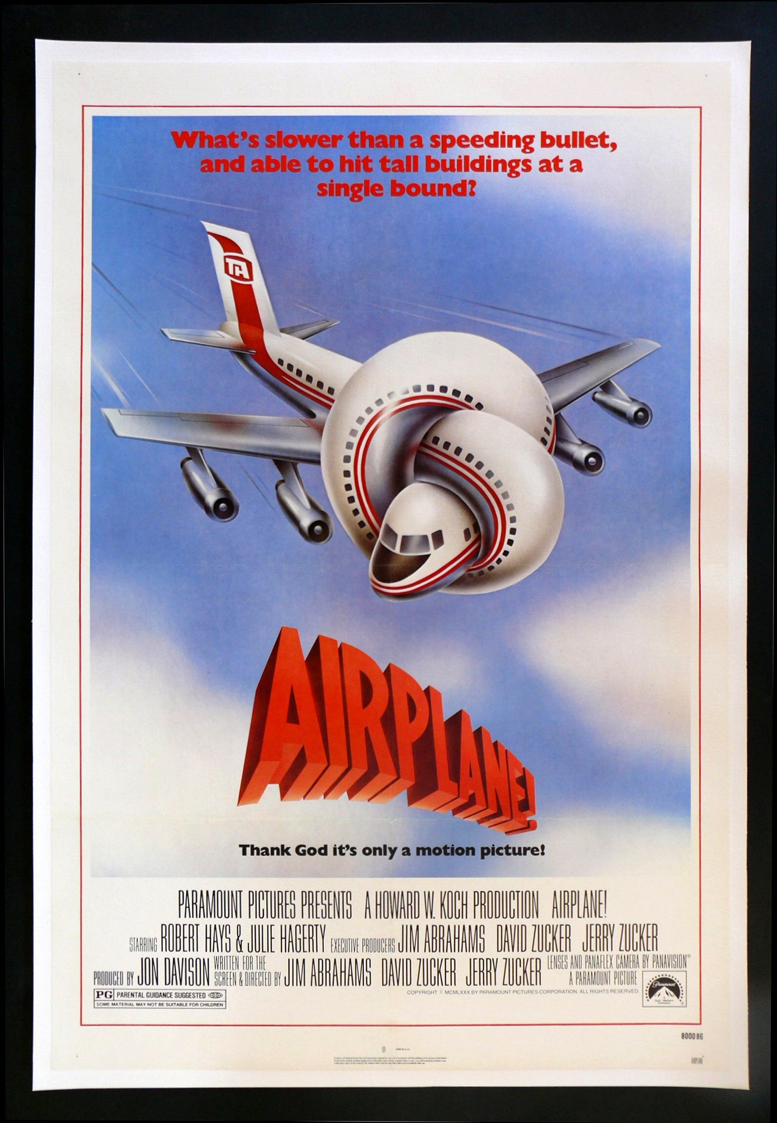 Airplane (One Sheet) Best movie posters, Classic 80s