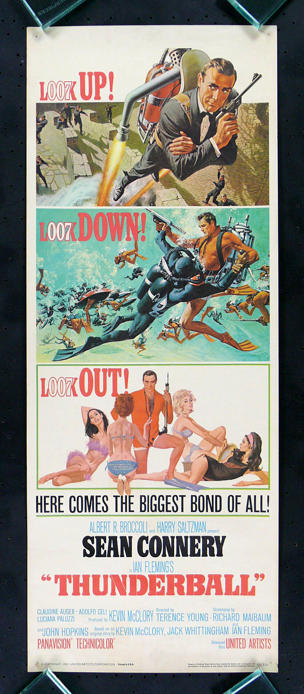 THUNDERBALL * JAMES BOND ORIGINAL MOVIE POSTER 007  