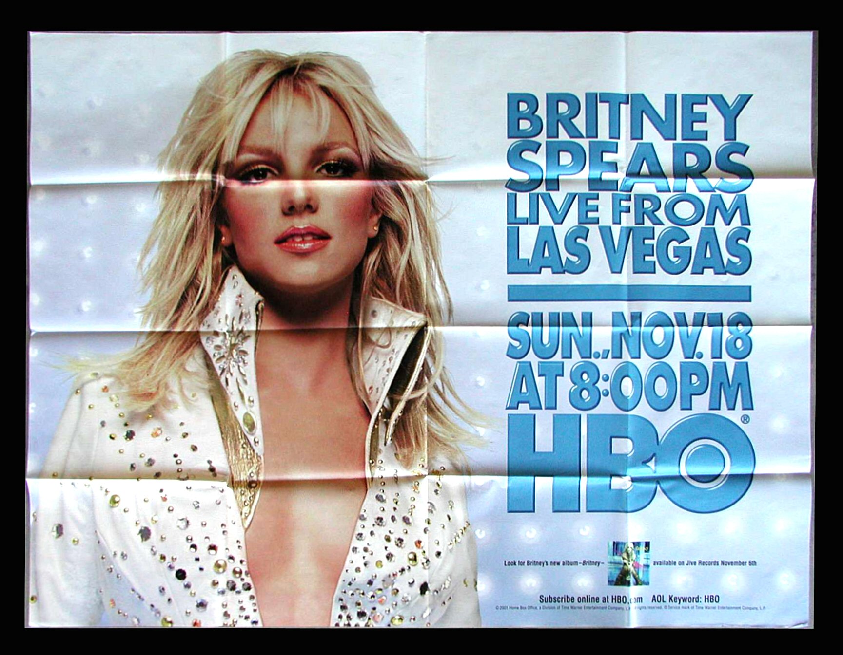 BRITNEY SPEARS *SUBWAY ORIG POSTER LIVE LAS VEGAS 2002  