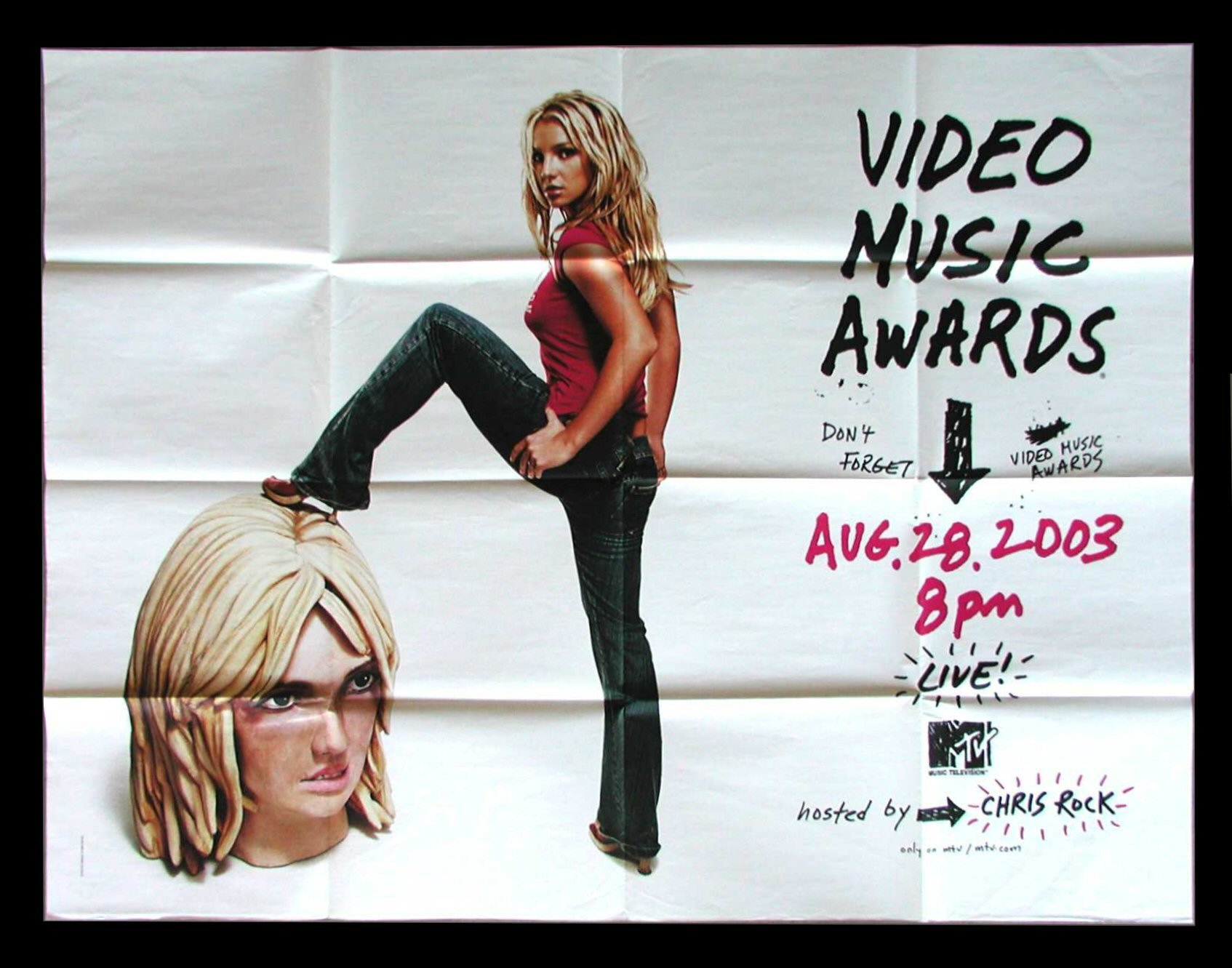 BRITNEY SPEARS *SUBWAY ORIG POSTER MTV MUSIC AWARDS  