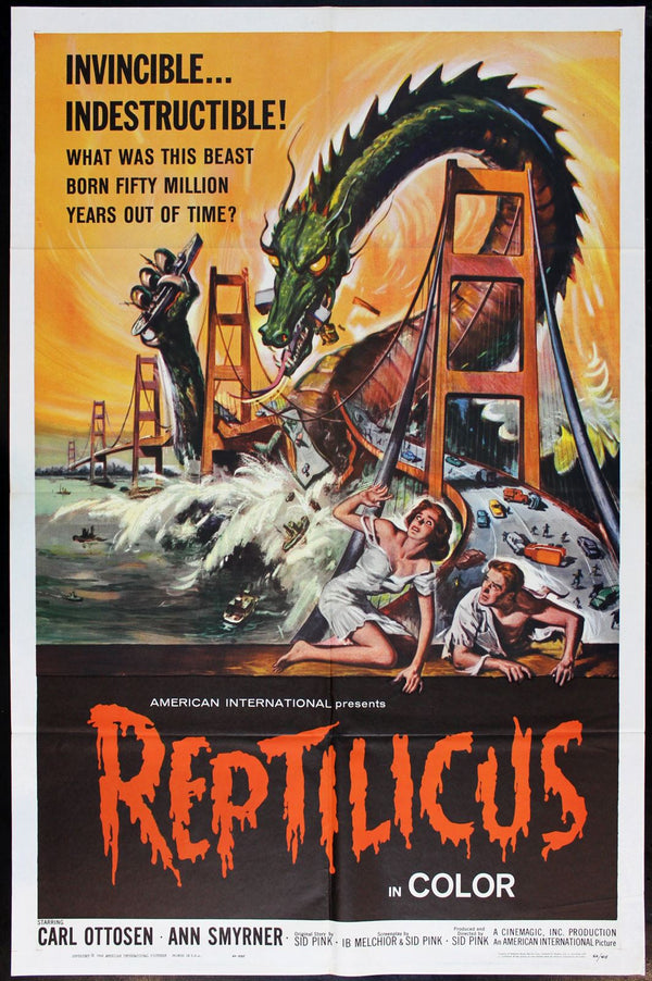 Original Reptilicus movie poster