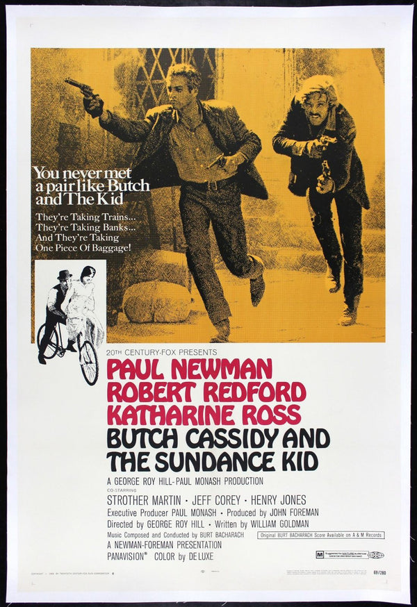 Original Butch Cassidy and the Sundance Kid movie poster