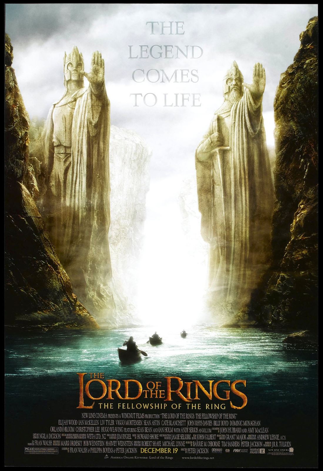 Original The Lord of the Rings: The Fellowship of the Ring movie poster