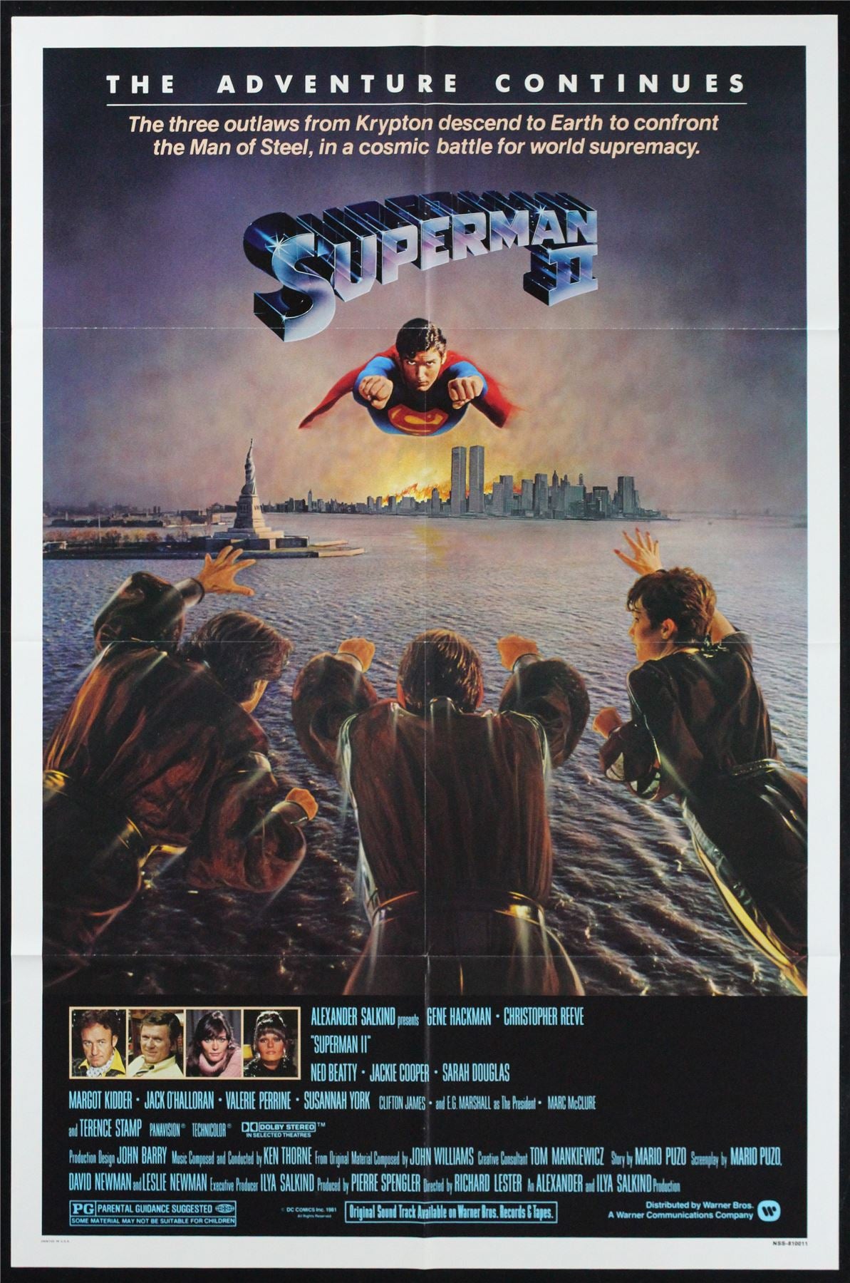 Original Superman II movie poster