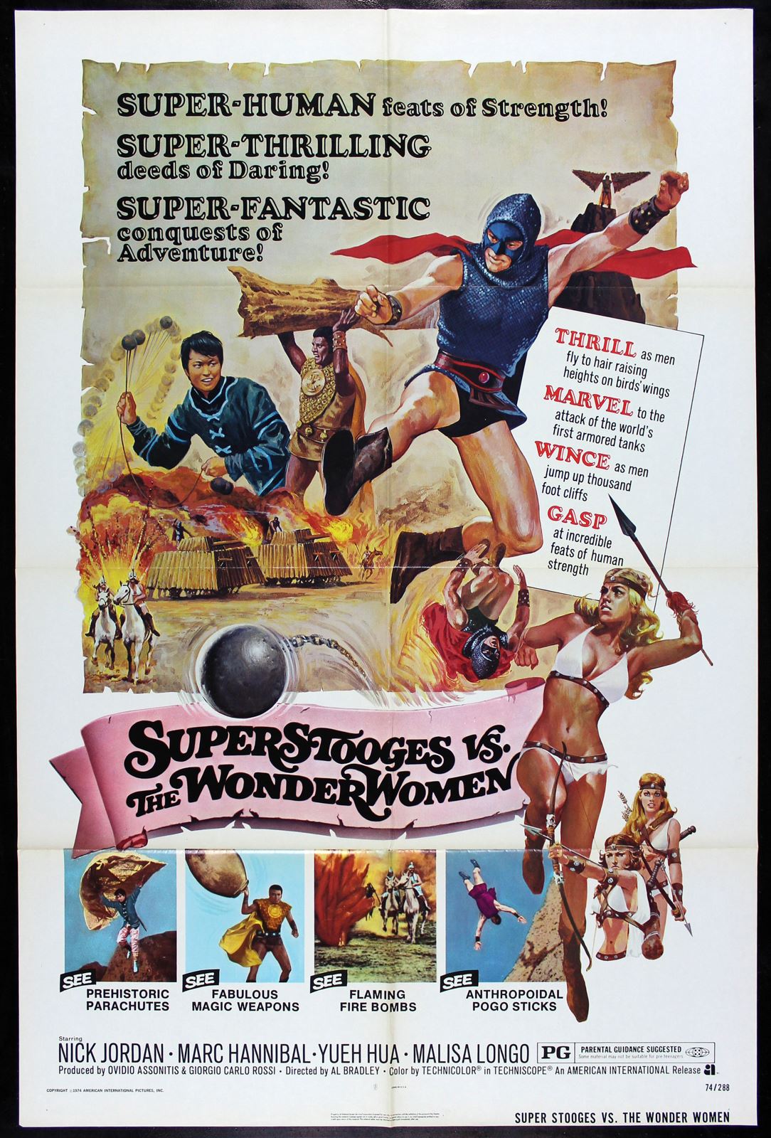 Original Super Stooges vs The Wonder Women movie poster