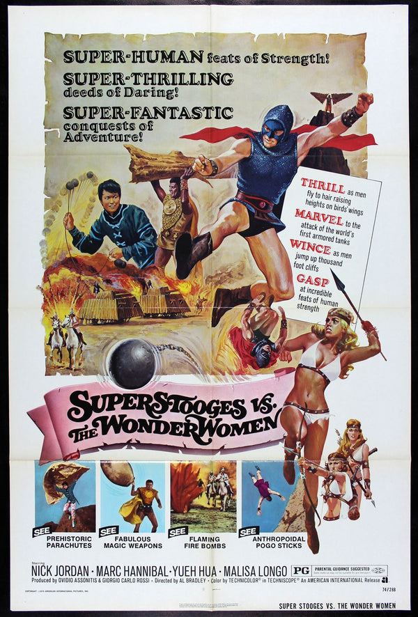 Original SUPER STOOGES VS THE WONDER WOMEN 1974 CineMasterpieces ORIGINAL MOVIE POSTER movie poster