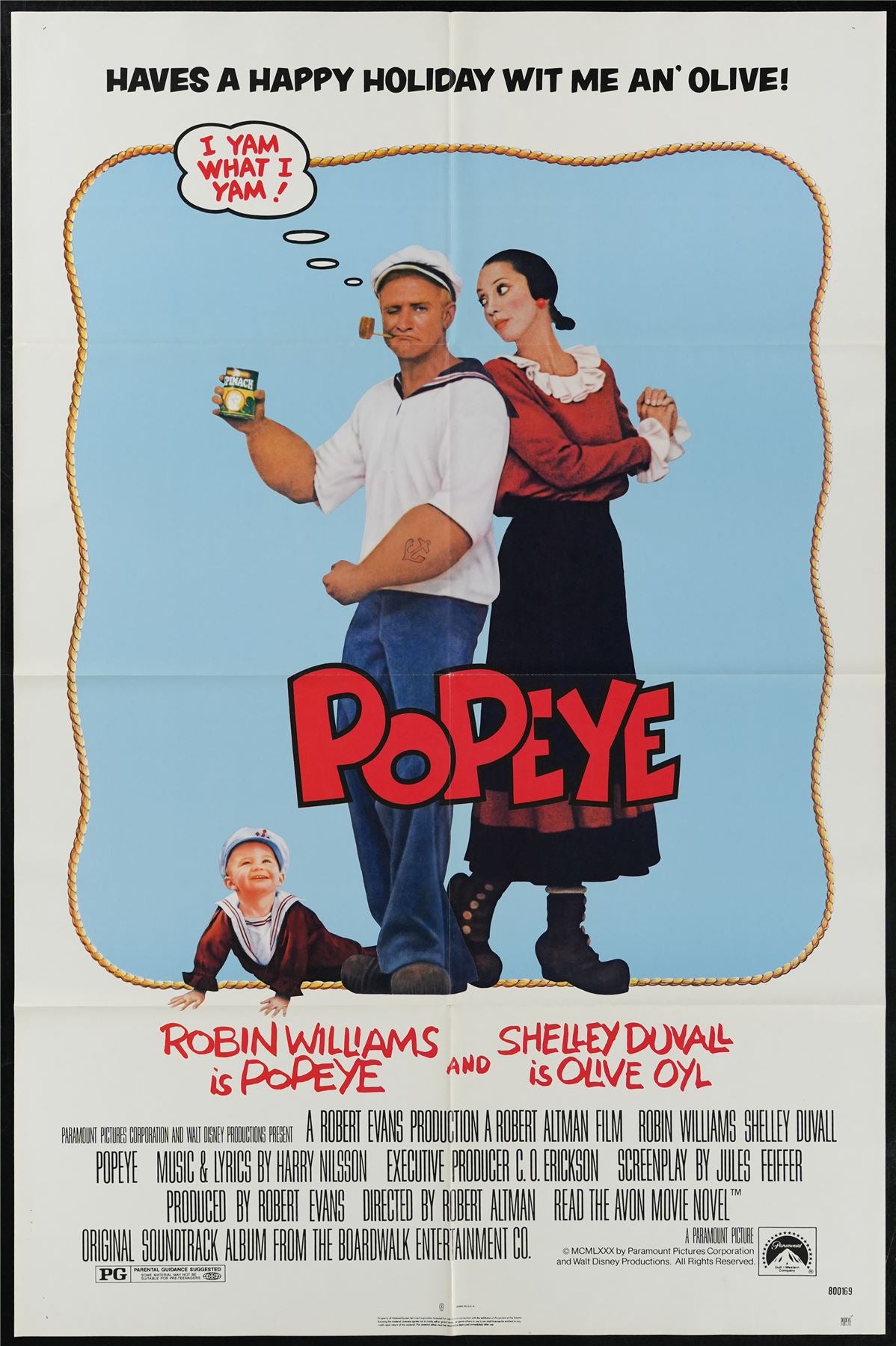Original Popeye movie poster