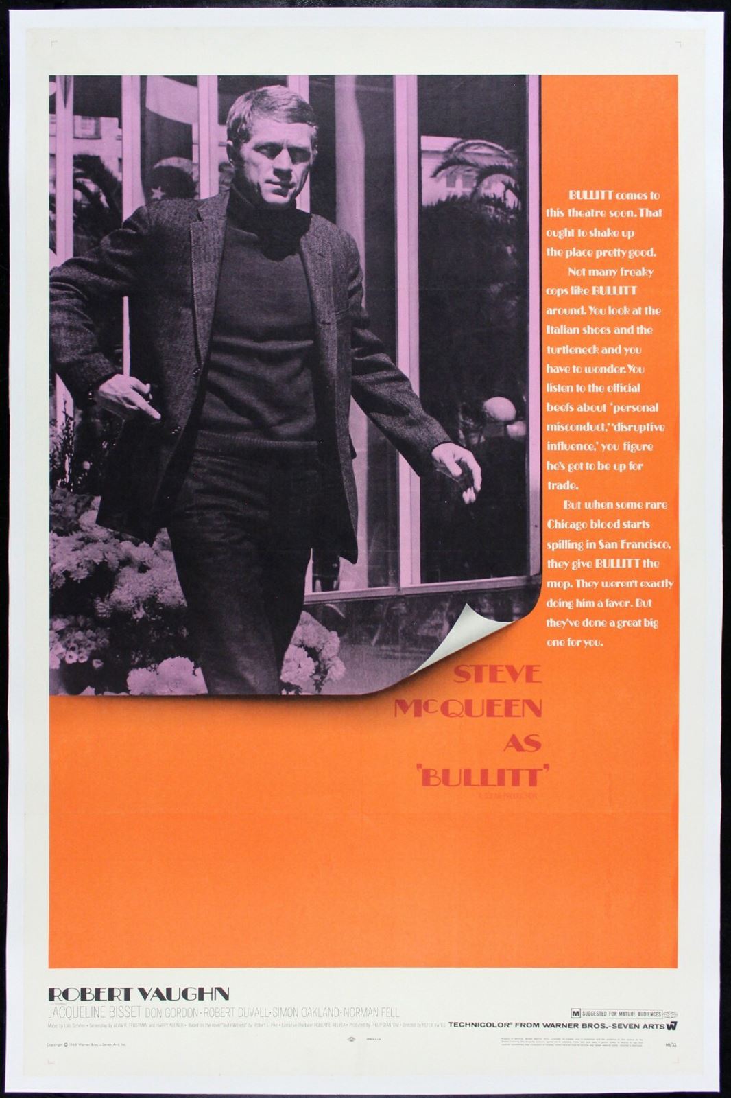 Original Bullitt movie poster