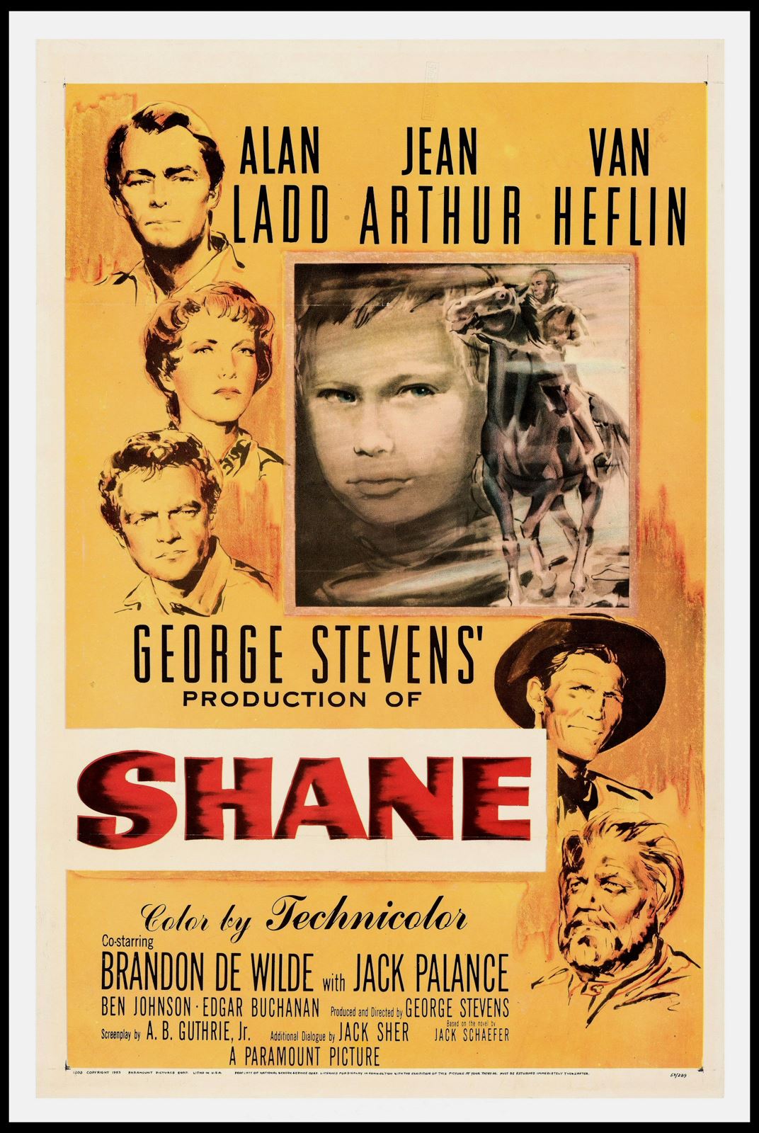 Original Shane movie poster