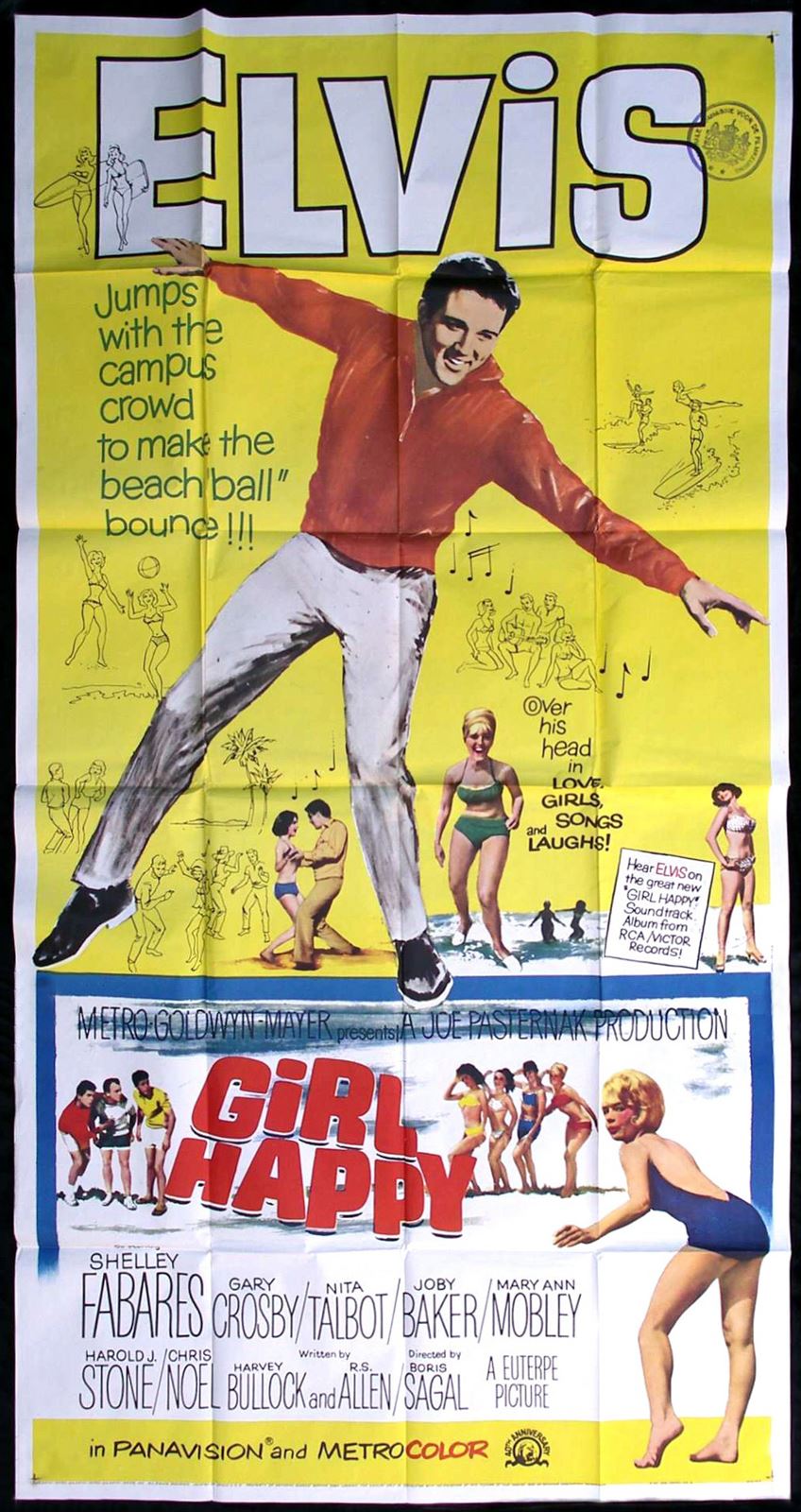 Original Girl Happy movie poster