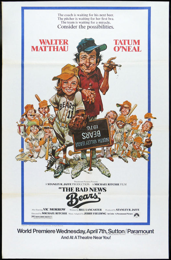 Original The Bad News Bears movie poster