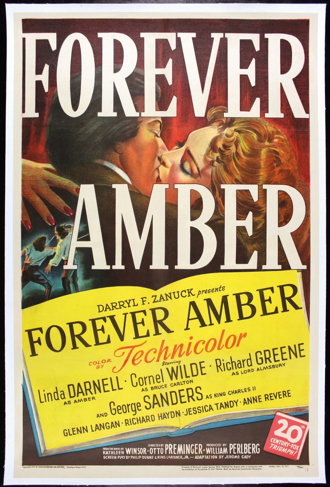Original Forever Amber movie poster