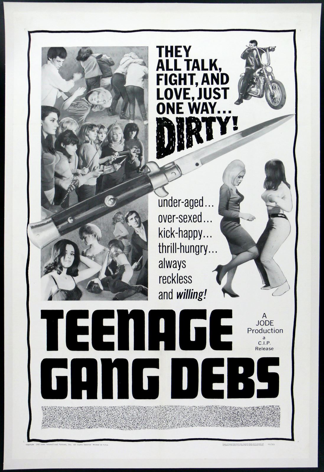 Original Teenage Gang Debs movie poster
