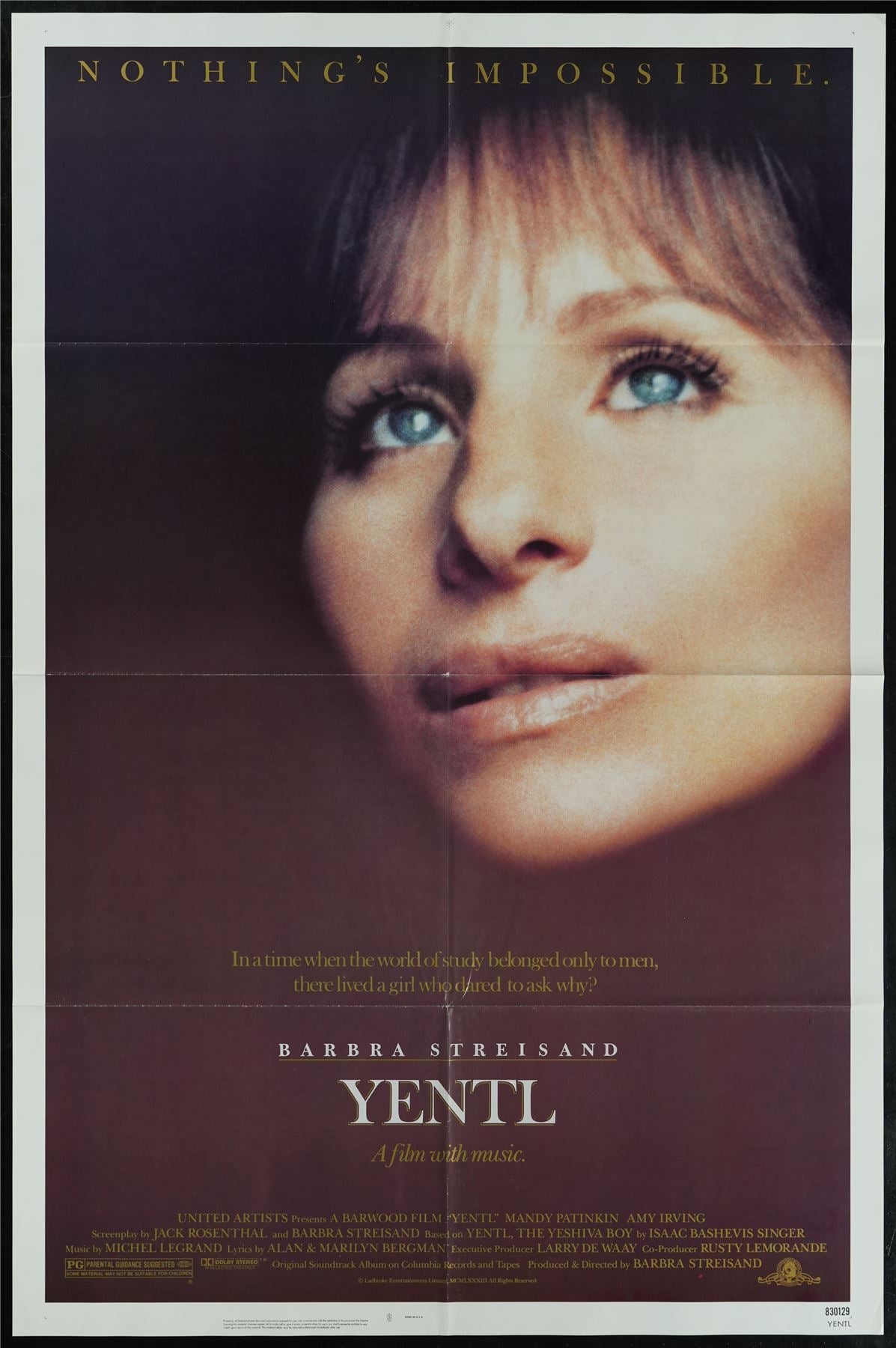Original Yentl movie poster