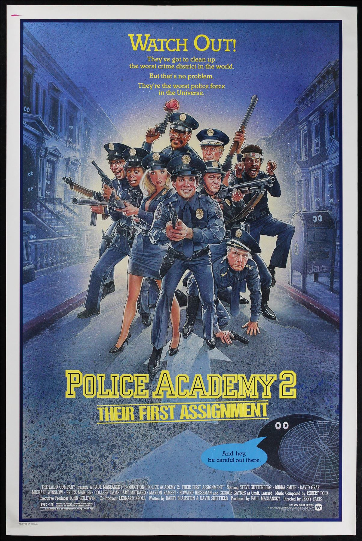 Original Police Academy II movie poster
