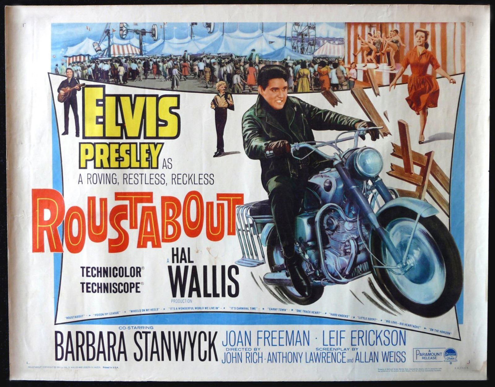 Original Roustabout movie poster