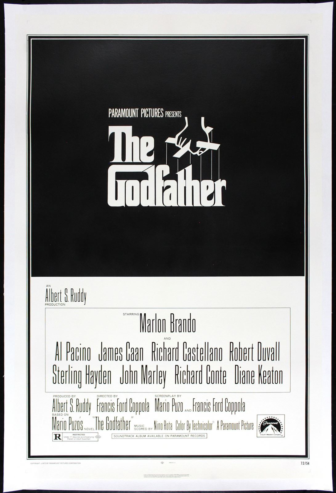 Original The Godfather movie poster