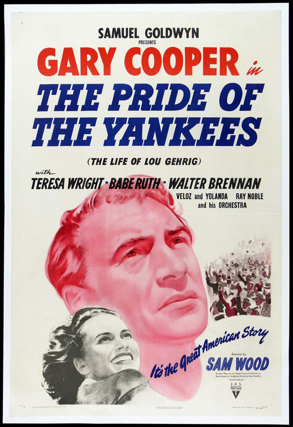 Original The Pride of the Yankees movie poster