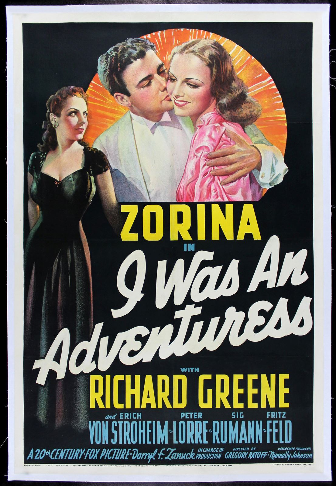 Original I Was an Adventuress movie poster