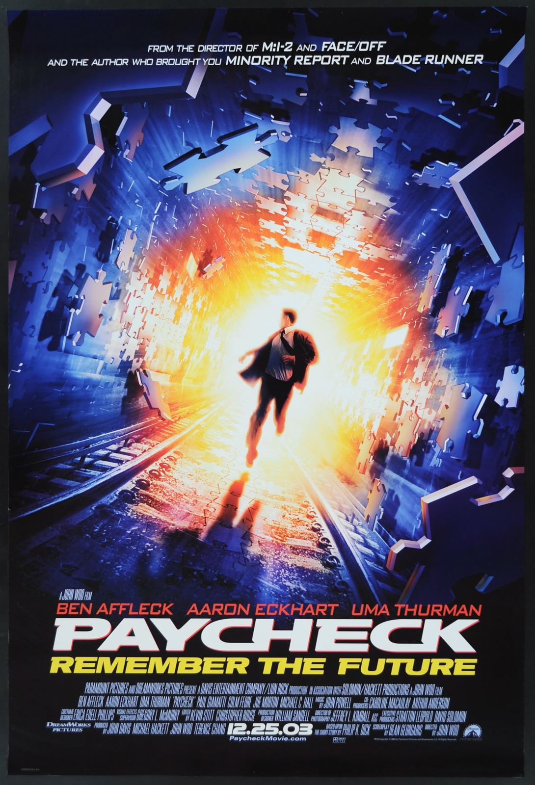 Original Paycheck movie poster