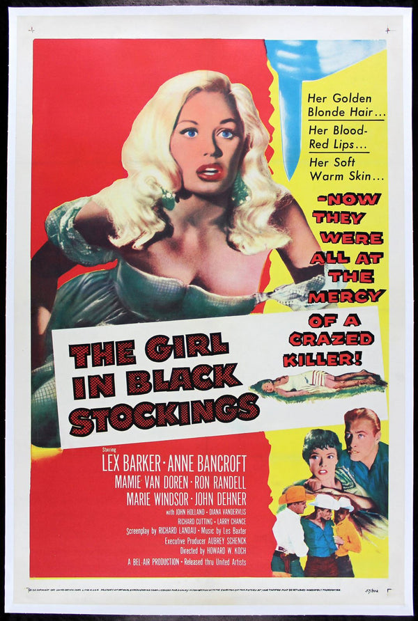 Original The Girl in Black Stockings movie poster