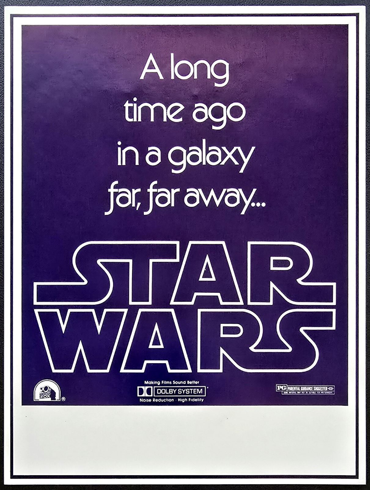Original Star Wars movie poster
