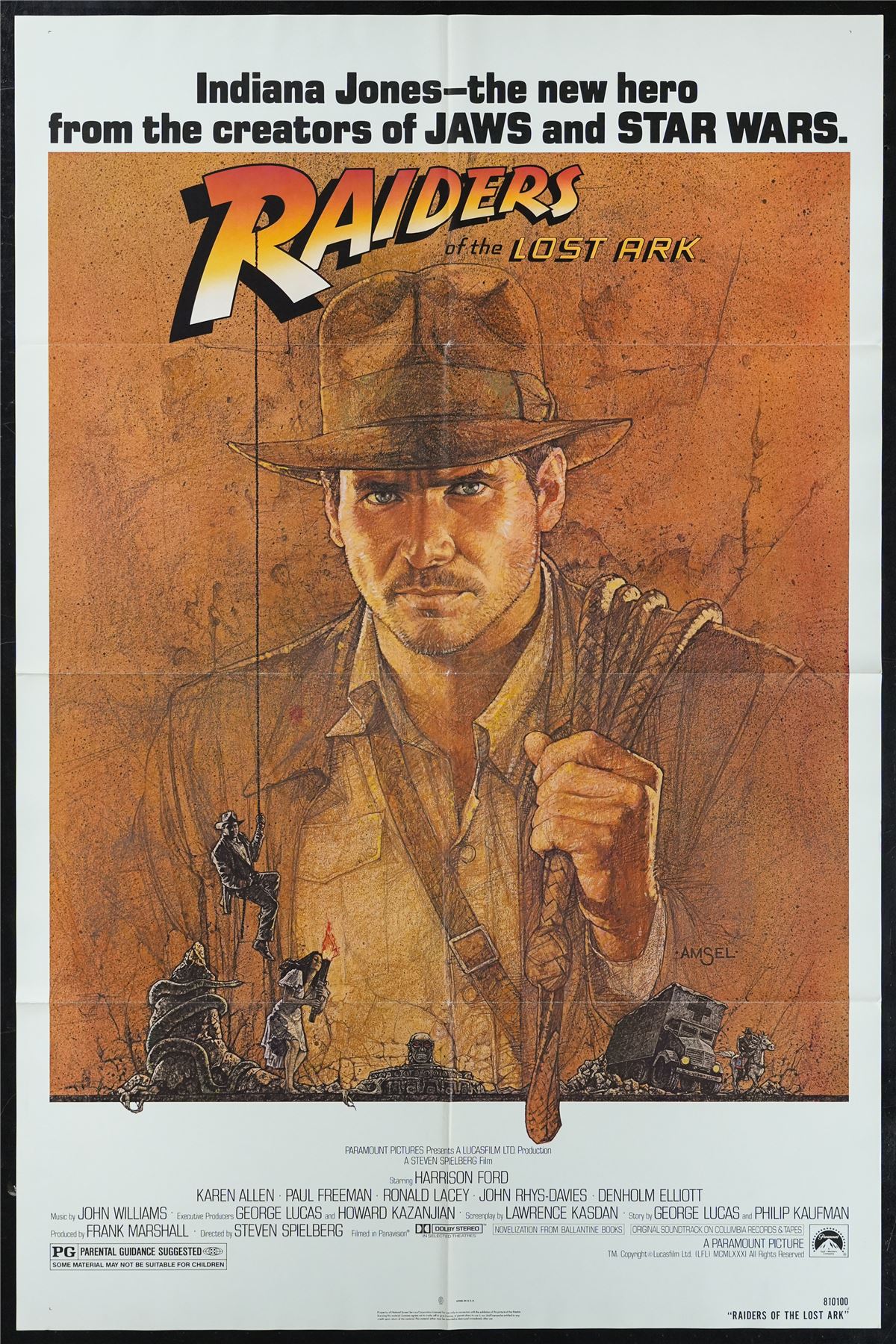 Original Raiders of the Lost Ark movie poster
