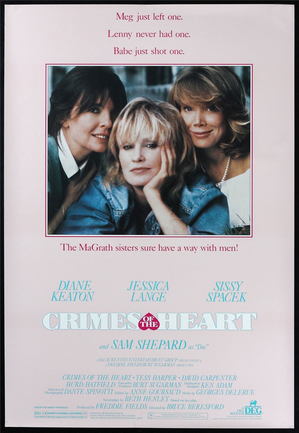 Original Crimes of the Heart movie poster