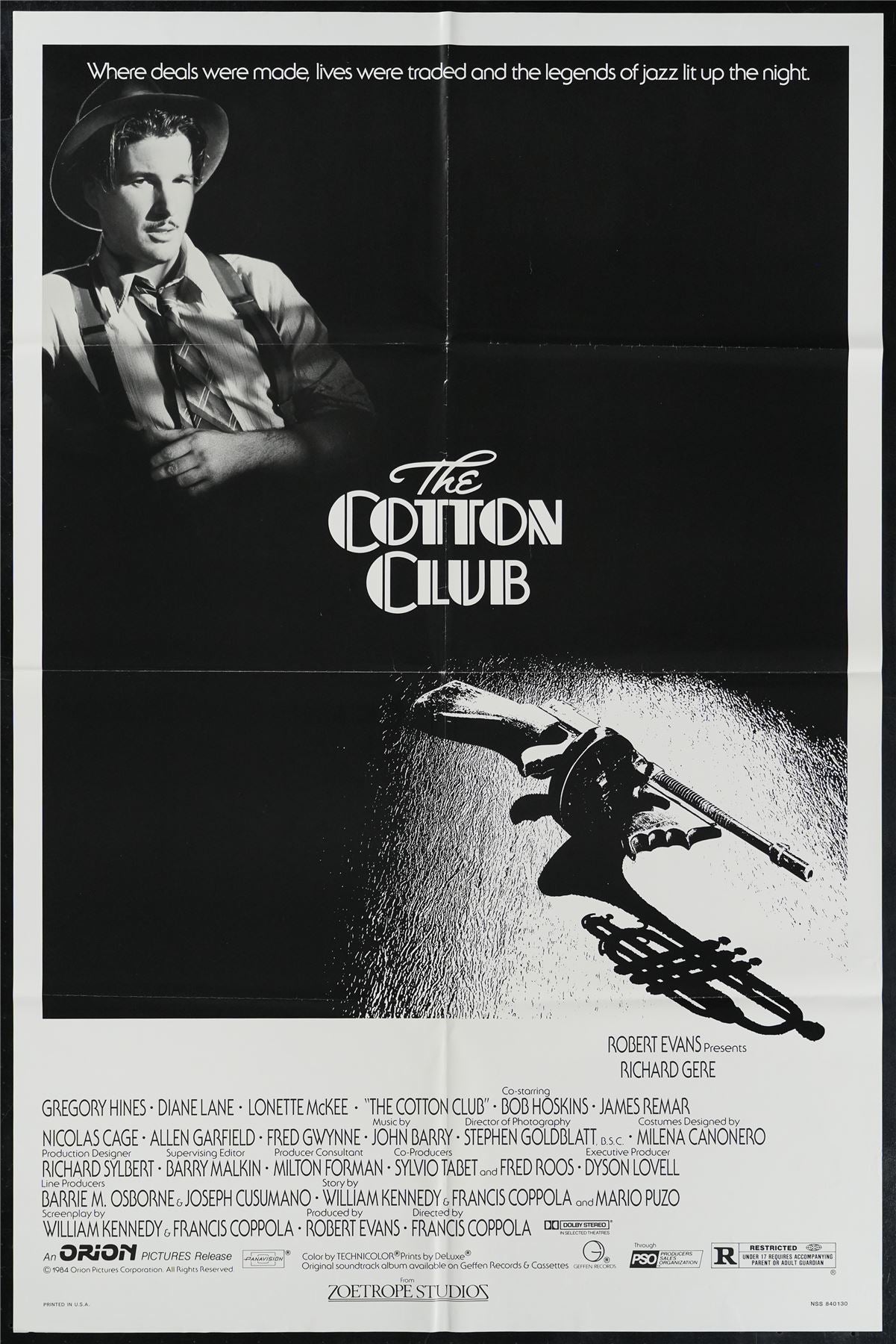 Original The Cotton Club movie poster