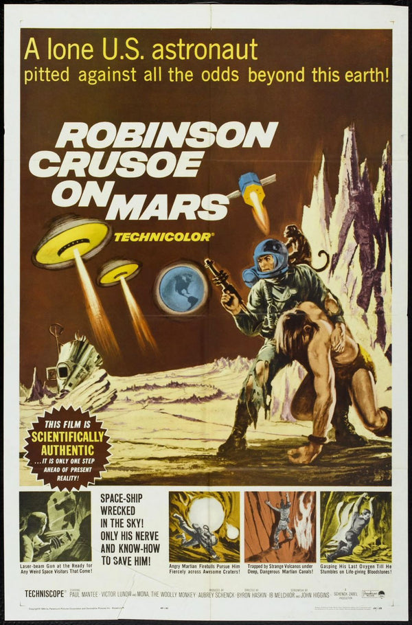 Original Robinson Crusoe on Mars movie poster