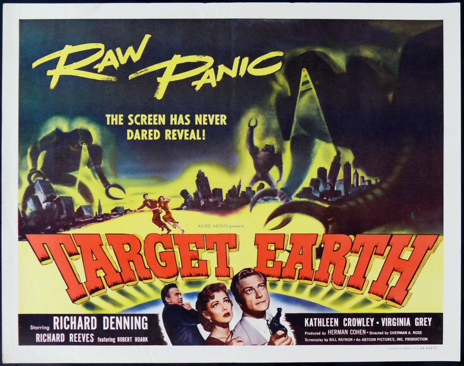 Original Target Earth movie poster