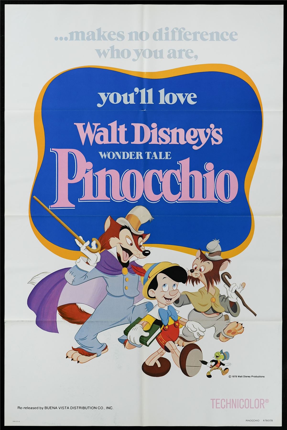 Original Pinocchio movie poster