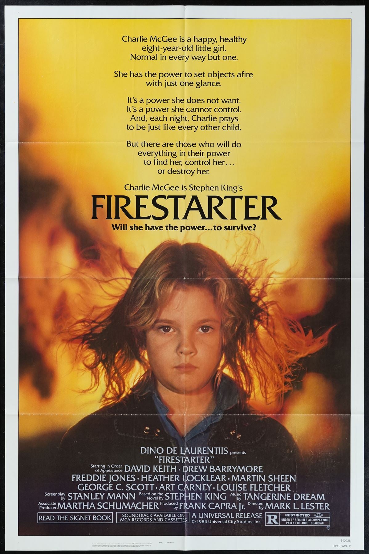 Original Firestarter movie poster