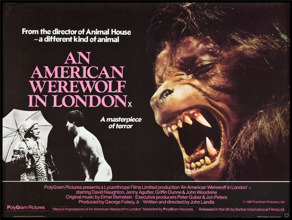 Original American Werewolf in London movie poster