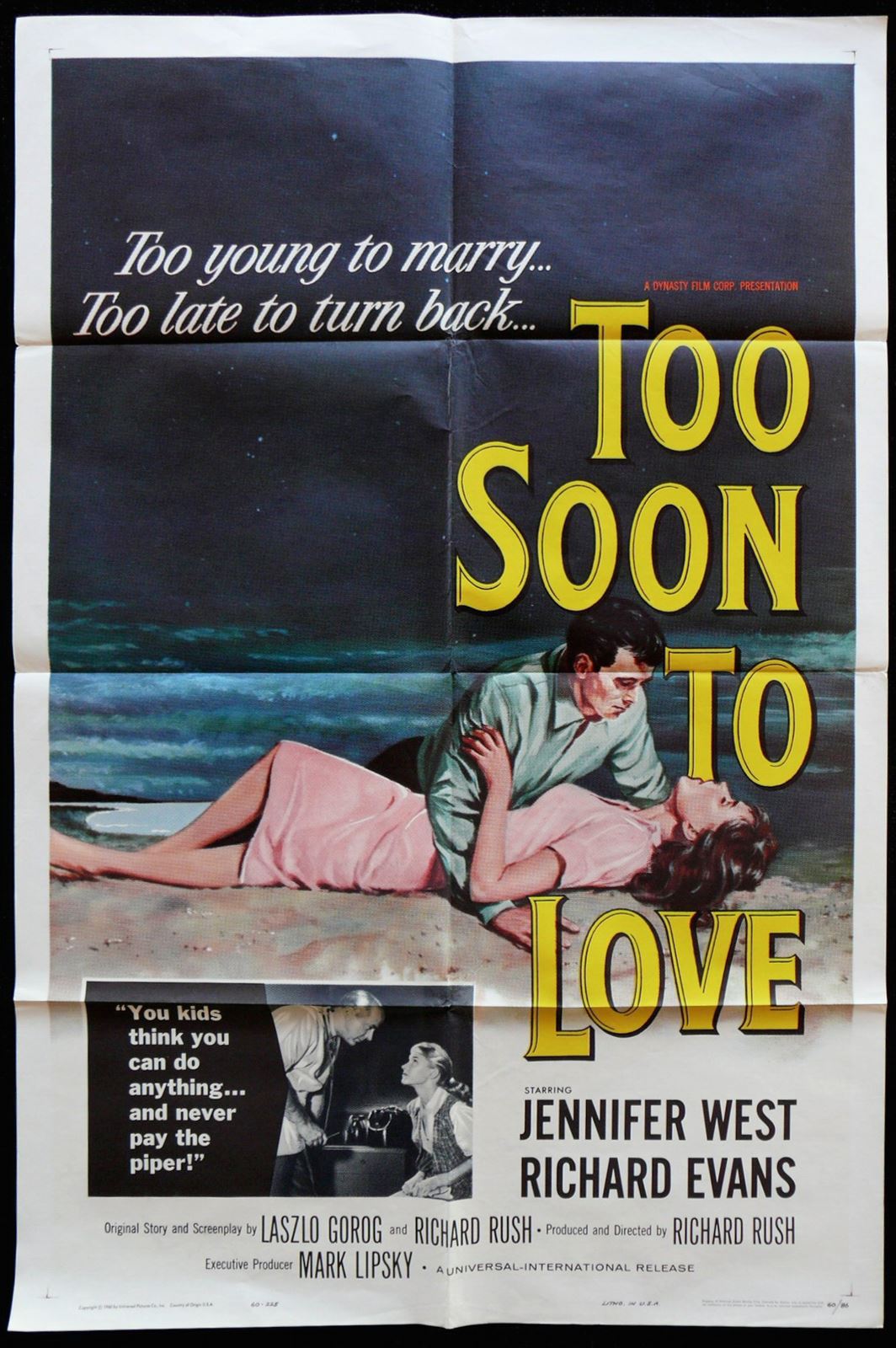 Original Too Soon to Love movie poster