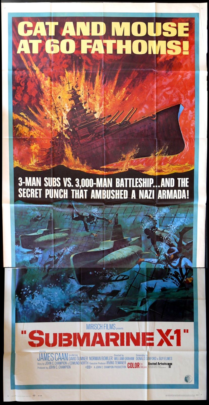 Original Submarine X-1 movie poster