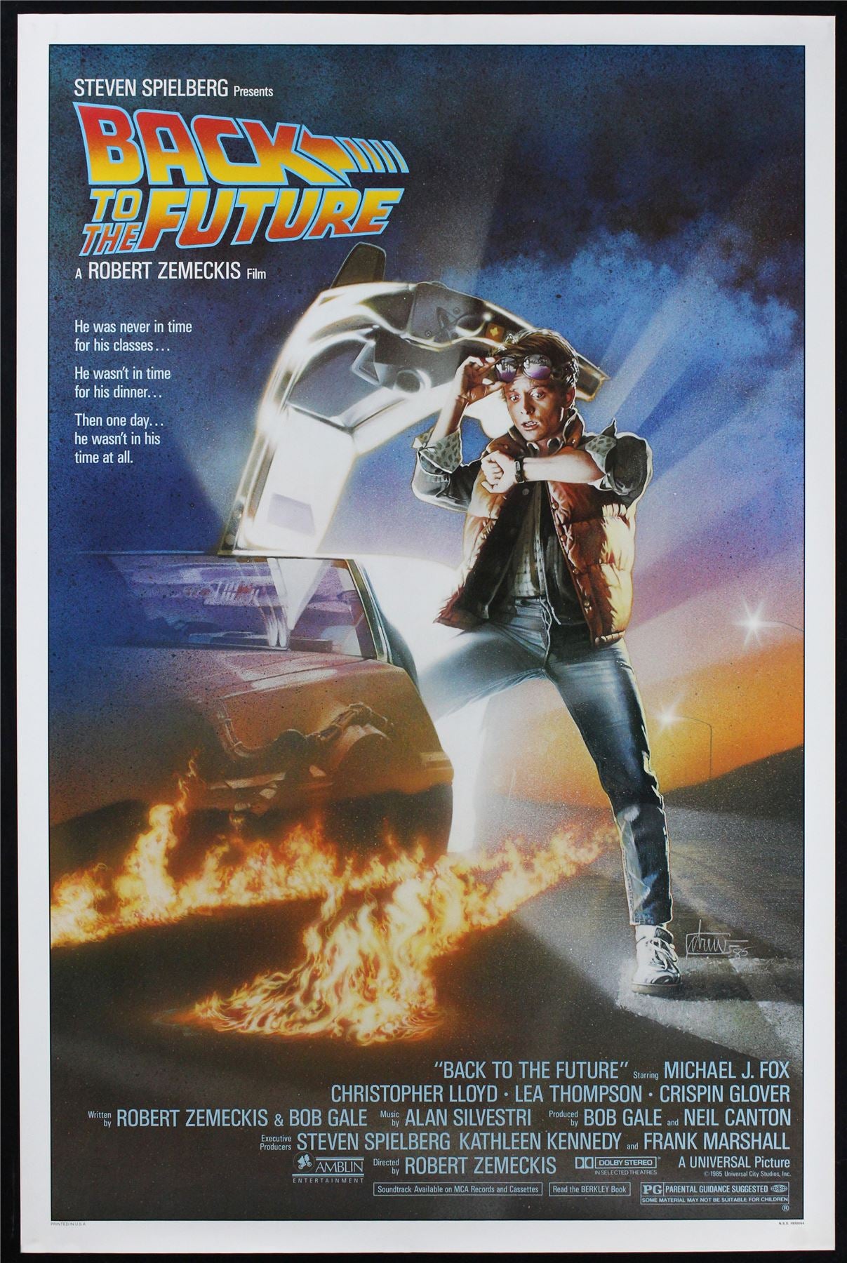 Original Back to the Future movie poster