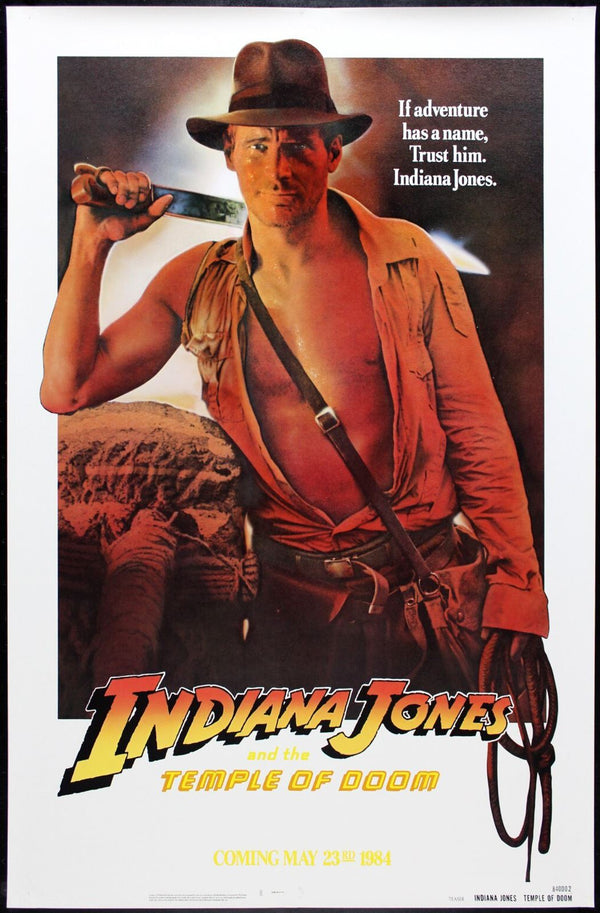 Original Indiana Jones and the Temple of Doom movie poster