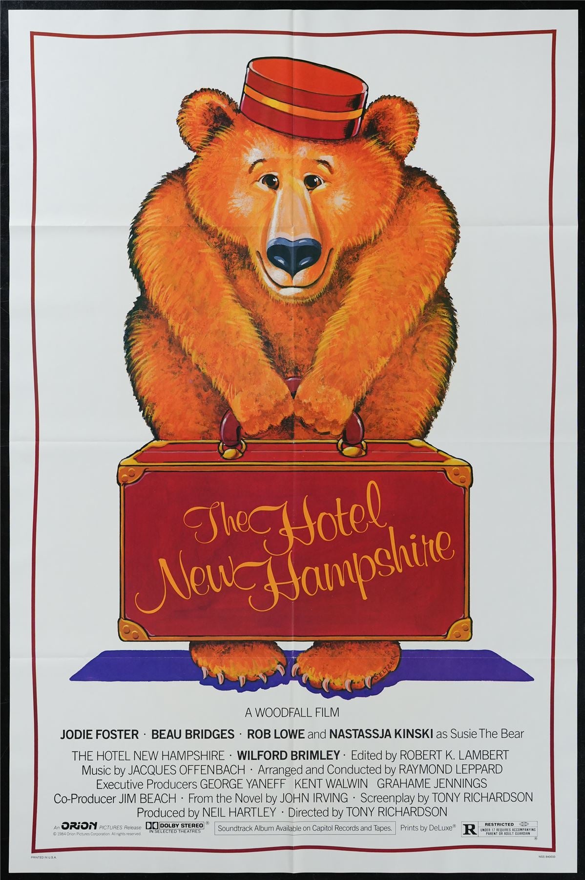 Original The Hotel New Hampshire movie poster