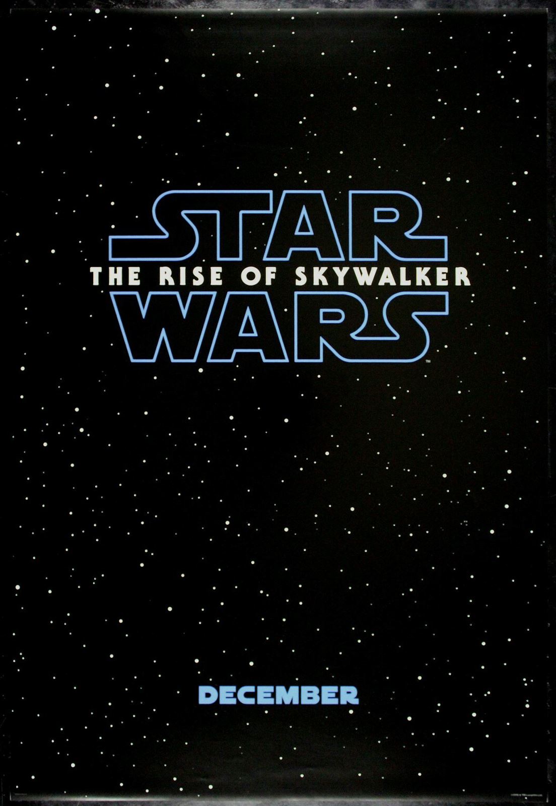 Original Star Wars: The Rise of Skywalker movie poster