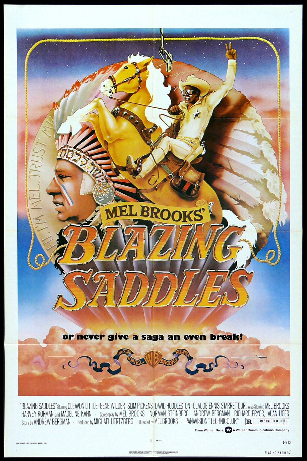 Original Blazing Saddles movie poster