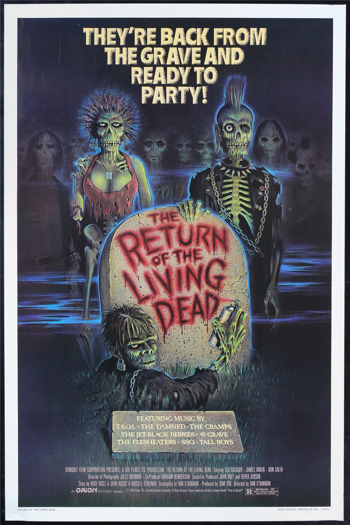 Original The Return of the Living Dead movie poster