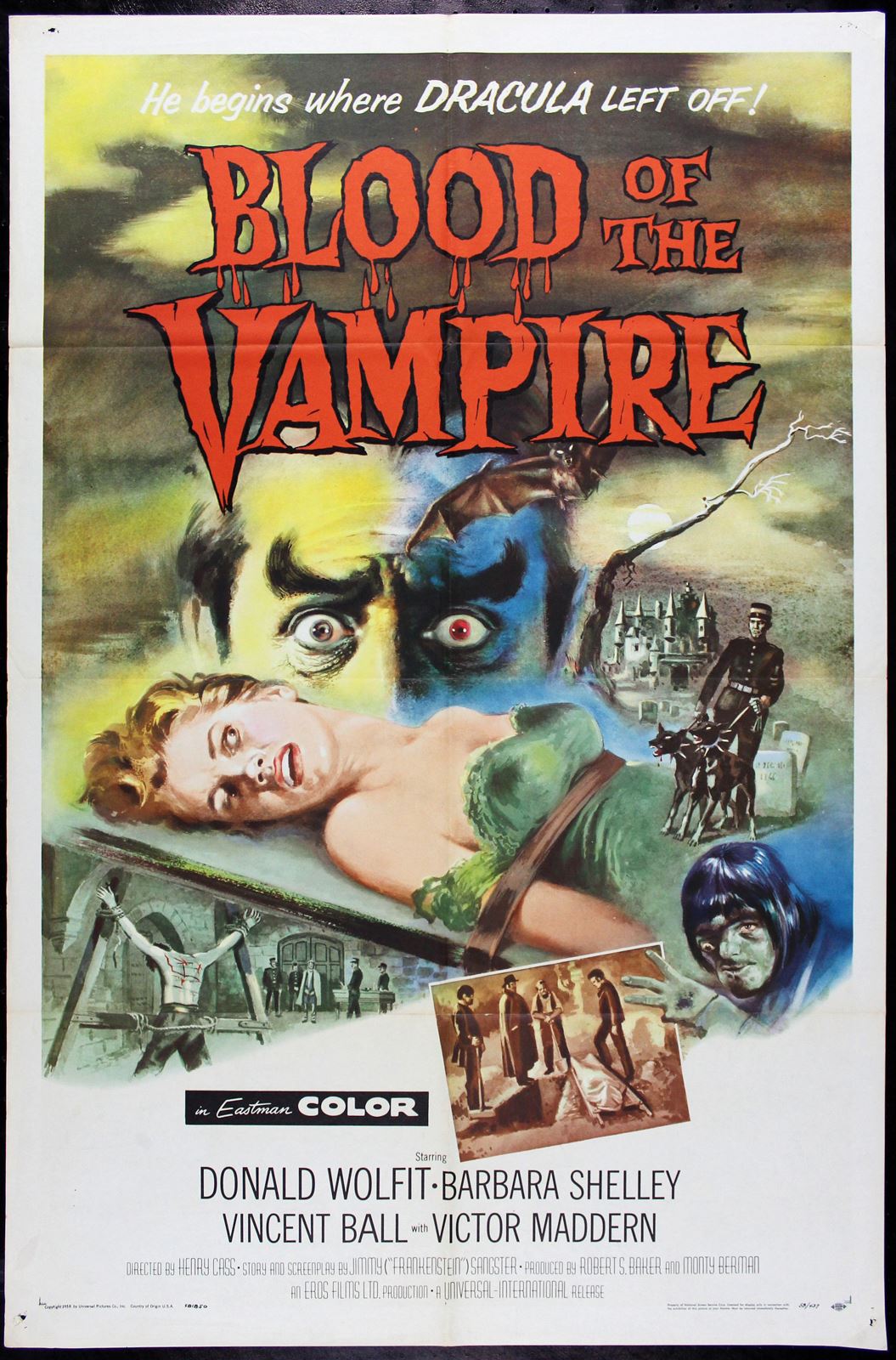 Original Blood of the Vampire movie poster