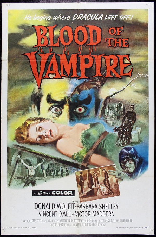 Original Blood of the Vampire movie poster