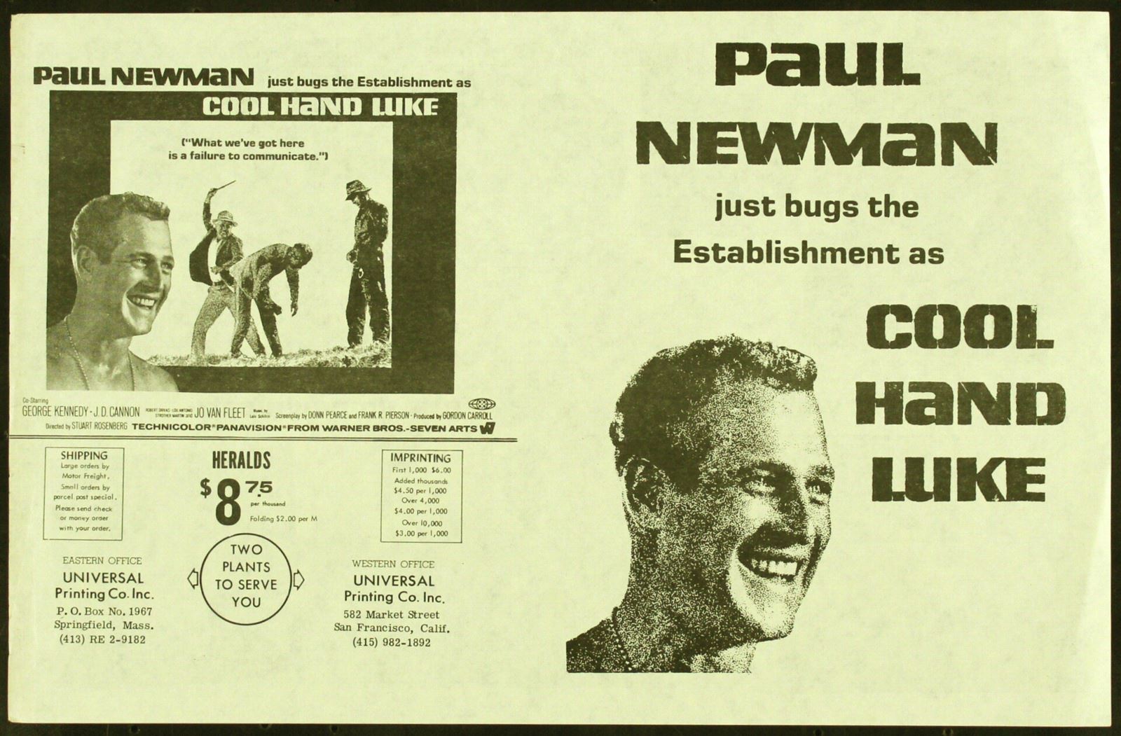 Original Cool Hand Luke movie poster