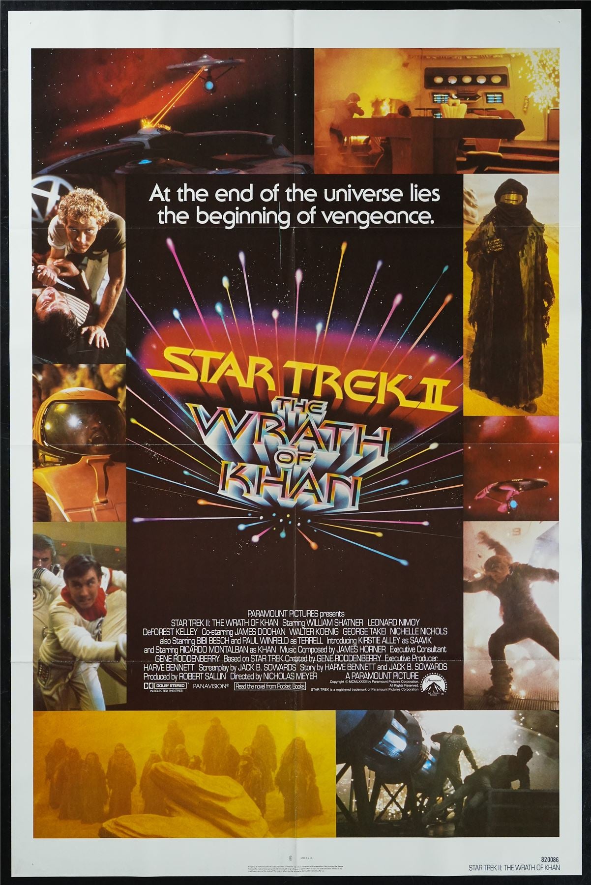 Original Star Trek II: The Wrath of Khan movie poster