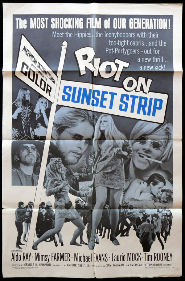 Original Riot on Sunset Strip movie poster