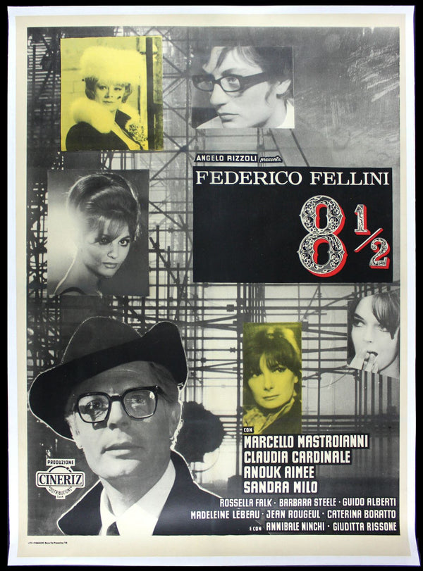 Original 8 1/2 movie poster